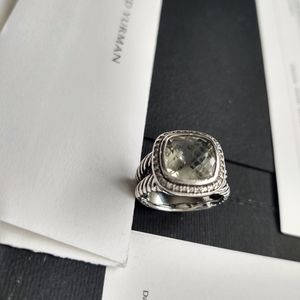 David Yurman Pave and Sage Ice Ring